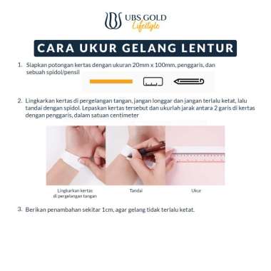 UBS Gold Gelang Emas Charmee - Ggvo000176 - 17k 16cm-Rose Gold