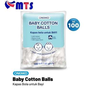 COD Kapas Bola Bayi Onemed Cotton Ball Baby 1 Pack Isi 100 Ball