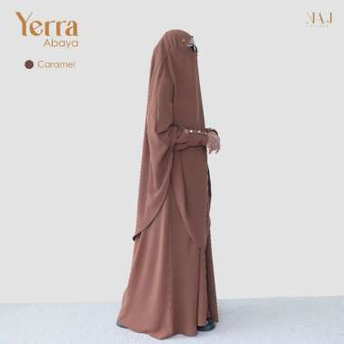 NAJ Studio - Yerra Abaya Anti UV Gamis Lebaran 2025 Outfit Umroh Haji Premium XXL Caramel