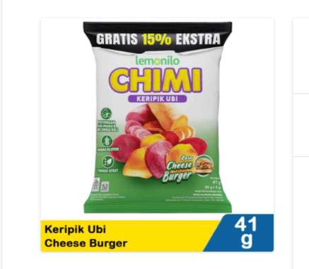 lemonilo chimi keripik ubi cheese burger 41g