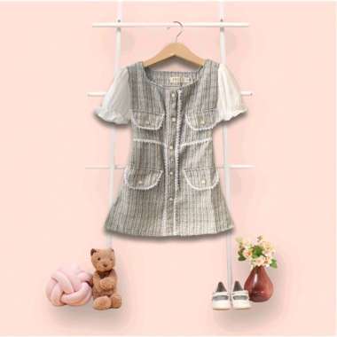 Dress Anak Perempuan . Dres Anak . SNES-92 Size L Green