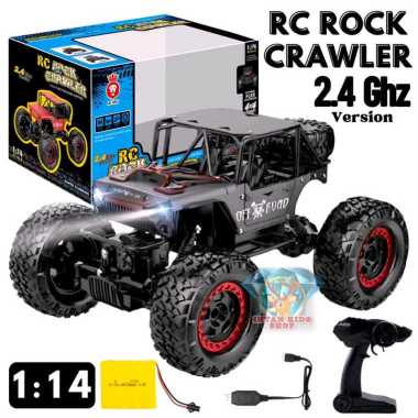 MAINAN ANAK MOBIL 4 WD REMOTE CONTROL JEEP OFF-ROAD 1:14 RC ROCK CRAWLER ALLOY 2.4 GHZ SUPER CLIMBIN