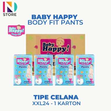 Baby Happy Body Fit S38/M32/L28/XL26/ XXL24 Tipe Celana Paket 1 Karton BBY HAPY XL26 1 KRTN