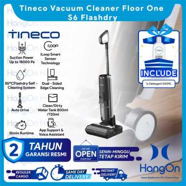 Tineco Floor One S6 FlashDry Wet and Dry Cordless Stick Vacuum Cleaner and Floor Washer Vakum Pember