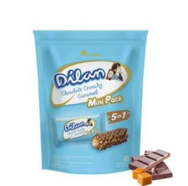Dilan chocolate crunchy caramel mini pouch isi 10 pcs
