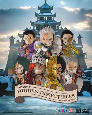 Mighty Jaxx S8 One Piece Freeny's Hidden Dissectibles : Marines Edition Tray of 6 [Free Acrylic]
