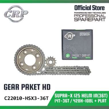 CRP untuk Honda Supra-X 125 Helm In (36T) - Gear Set 14T-36T/428H-108L + PLAT