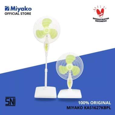 Kipas Angin Miyako KAS1627KBPL Kipas Meja & Berdiri - Stand Fan 16in 2in1 Kaki Kotak Jaring Plastik