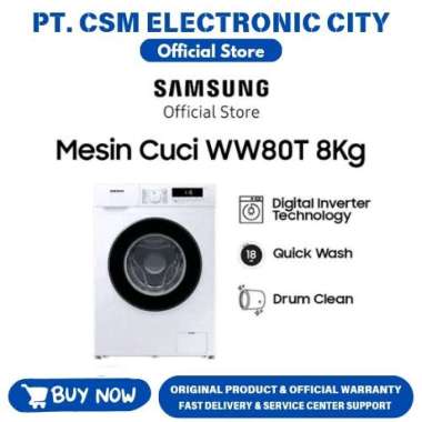 SAMSUNG Mesin Cuci Front Loading 8Kg WW80T3040WW / WW80T3040 / 80T3040