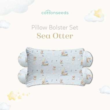 Cottonseeds Pillow Bolster Set/Set Bantal Guling Baby Sea otter