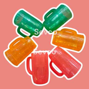 12 Pcs Cangkir Gelas Minum Plastik GM BIR 8/ Cangkir Plastik Murah Gelas Plastik Cantik