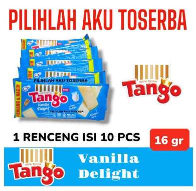 Tango Wafer VANILLA DELIGHT RENCENG - (HARGA 1 RENCENG ISI 10 SACHET)
