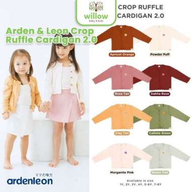 Jaket Anak - Arden & Leon Crop Ruffle Cardigan 2.0 2Y Apricot Orange