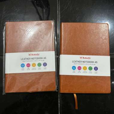 Notebook Leather A5 Premium / Buku Tulis A5 Butterfly BN-A5 Kulit Soft Cover