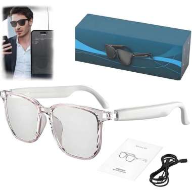 HYUNDAI HY-C8 PRO Kacamata Pintar Bluetooth AI Translator Smart Glasses Wireless Headset Musik Terje
