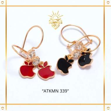 ANTING DEWASA MODEL APEL TERBARU EMAS ASLI EMAS MUDA KADAR 6K (300) & 8K (375) ANTING MODEL APEL KOD