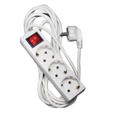 Stop kontak + Saklar 3 Lubang 3 Meter / Terminal colokan 3 Meter