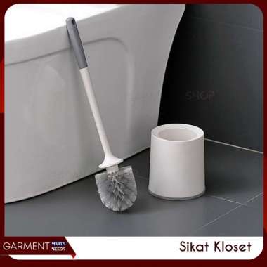 Sikat Kloset Bulat Pembersih WC Jongkok Duduk Kamar Mandi Cleaner Brush Gosok Toilet WADAH