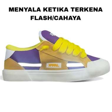 Sepatu Fat Shoes XternalStepSure Skateboard Gemuk Reflective Purpel Yellow Sepatu Gemuk Sneaker Pria
