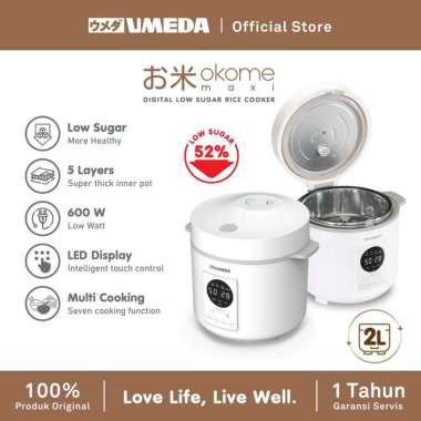 Umeda OKOME MAXI Low Sugar Smart Rice Cooker 2 Liter