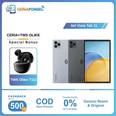 Itel Vista Tab 11 12GB(4+8)+128GB, 10.1" HD+ IPS Display 6000 mAh | Garansi Resmi Itel 1 Tahun Bonus