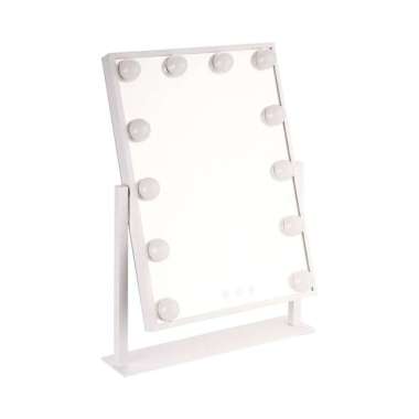 Informa Cermin Rias Meja Dengan Led 30X40cm - Putih Magnifying Mirror Kaca Zoom Makeup Kaca Rias Waj