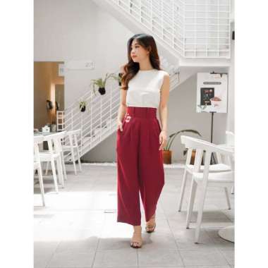 Shenelin Highwaist Celana Kulot Premium Selina Cullotes XXL-XXXL WHITE