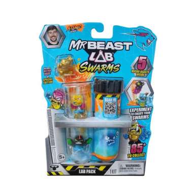 Mainan Mr Beast Lab Swarms Lab S2 Atomic Series 5 Pack Yellow, Black