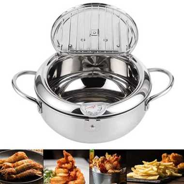 Wajan Penggorengan Japanese Deep Frying Pot Thermometer