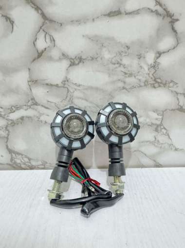 Lampu Sein Sen Projie Bulat CR7 D-175 Universal Motor Sein LED Running Bulat Classic Klasik DC 12 vo