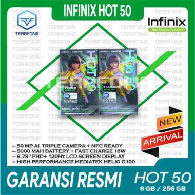 INFINIX HOT 50 GARANSI RESMI RAM 8/128 GB SLEEK BLACK