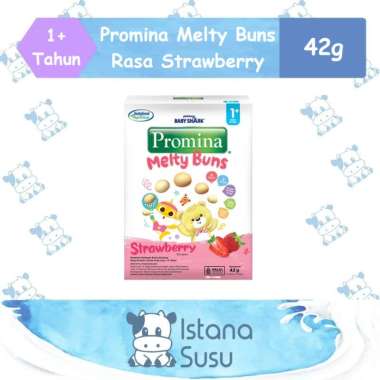 Promina Melty Buns Snack Cemilan Anak Kukis Kentang Rasa Susu Original / Strawberry 42g Strawberry