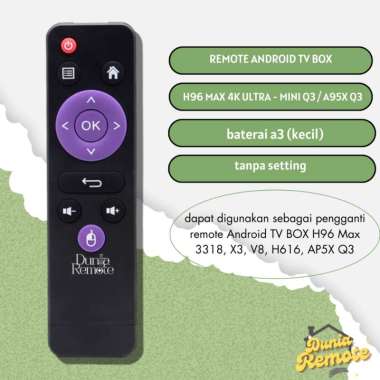 Langsung Connect!!! Remot Remote Android TV BOX H96 MAX 4K ULTRA - MINI Q3 STB H96 Max X3/H96 Max Pr