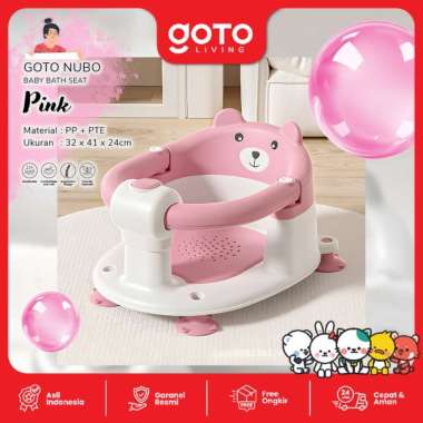 Goto Nubo Baby Bather Seat Stool Kursi Mandi Bayi Lucu Anti Slip PINK