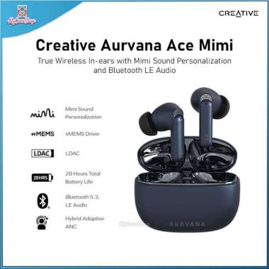 CREATIVE AURVANA ACE MIMI TRUE WIRELESS EARPHONES EARBUDS WITH MIMI SOUND BLUETOOTH LE AUDIO LDAC HY