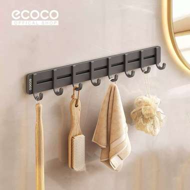 ECOCO Hardware Connected Hook Aluminium - Kait Kamar Mandi / Kait Pintu/Kait Kamar/Kait Pakaian/Kait