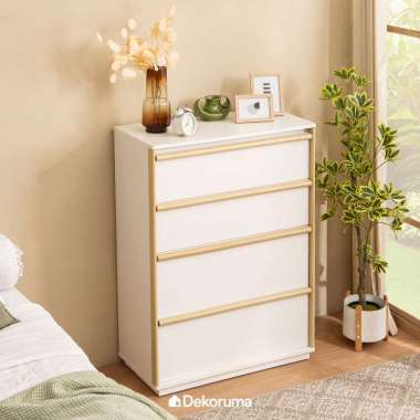 Dekoruma YASHU Lemari Laci 4 Pintu / Lemari Susun / Drawer