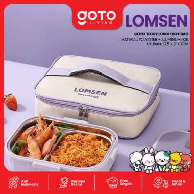 Goto Teddy Tas Bekal Alumunium Anti Tumpah Lunch Bag Lucu Fit To Box LOMSEN