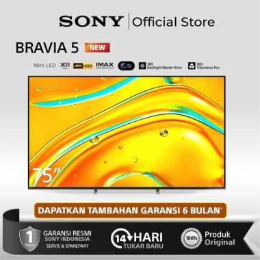 SONY BRAVIA 5 75" K-75XR50 Smart TV 75 Inch 4K HDR Google TV