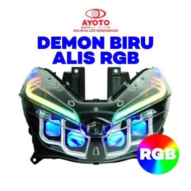 (LIVE) HEADLAMP VARIO 125/150 NEW 45 WATT PNP TERANG BERCAHAYA DEMON BLUE ALIS RGB