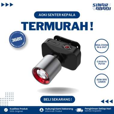 Aoki Senter Kepala Zoom 60W Cahaya Putih AK-3685