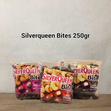 Silverqueen Bites Almond, Cashew, Dark Cashew, Very Berry, Greentea Matcha 250 gr ( ds bgr ) GREENTE