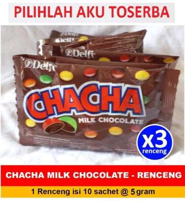 CHACHA Milk Chocolate kemasan Renceng - (HARGA 3 RENCENG)