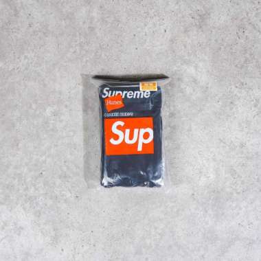 Celana SUPREME HANES BLACK BRIEFS BOXER - 4 PACK 100% ORIGINAL M