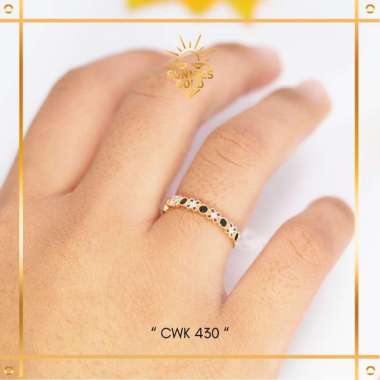 CINCIN WANITA MODEL TERBARU PERMATA HITAM EMAS ASLI EMAS MUDA KADAR 8K (375) CINCIN TERBARU KODE CWK