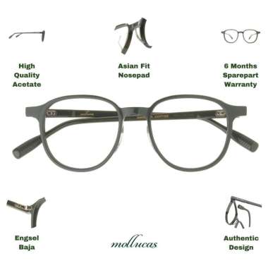 Mollucas - Manawa Coffee - Gratis Lensa Minus/Silinder Anti Radiasi - Frame Kacamata Pria/Wanita