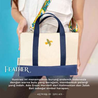 SOVLO Seraya Sling Bag Kanvas Wanita Feather_AU