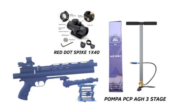 PCP MINI BIGGAME MODEL PISTOL EVOLUTION P9 UNIT SET POMPA