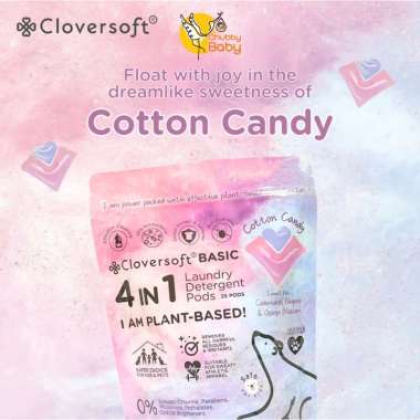 Cloversoft 4 In 1 Anti Dust Mite Basic Laundry Capsules (Cotton Candy) 25 Pods