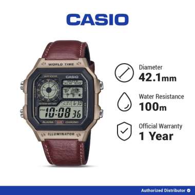 Casio Jam Tangan Pria General AE-1200WHL-5AVDF Digital Original Brown